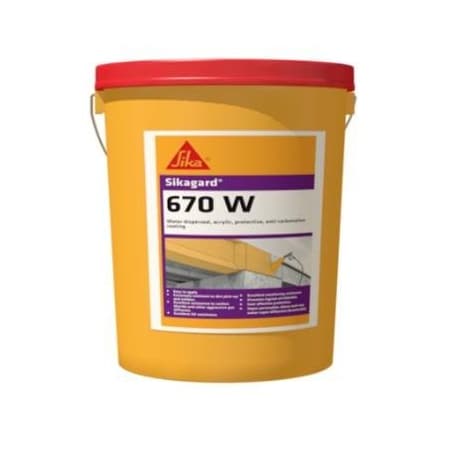 Sika Sikagard 670W Water Dispersed Acrylic Protective Anti-Carbonation Coating Clear 5 Gallon 106721